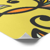 装飾手描きシームレスパターン。カラフルa ポスター (角)