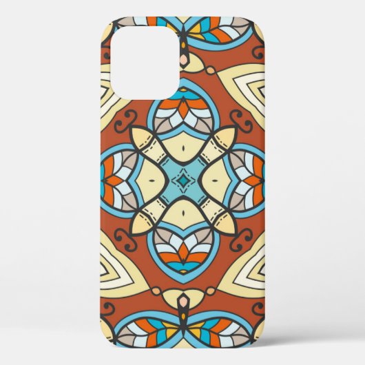 装飾手描きシームレスパターン。カラフルa Case-Mate iPhoneケース (裏面)