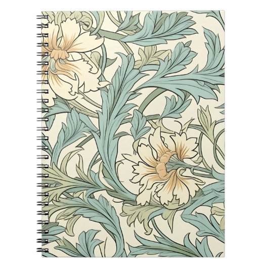 装飾手描き素朴な植物モダン ノートブック (正面)
