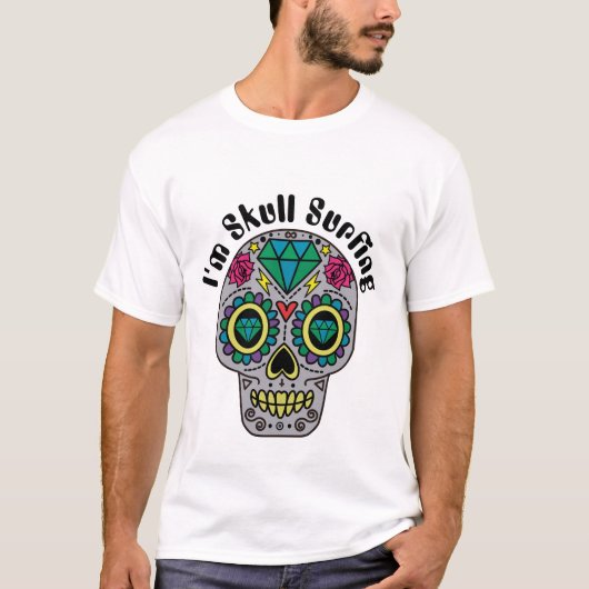 装飾抽象ドクロTシャツ Tシャツ (正面)