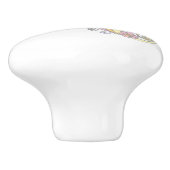 装飾文字Aハンドルモノグラムのノブ セラミックノブ (側面)