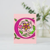 装飾文字Cモノグラム ポストカード (スタンド正面)