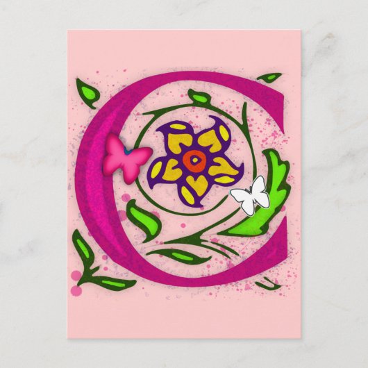 装飾文字Cモノグラム ポストカード (正面)