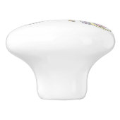 装飾文字Kハンドルモノグラムのノブ セラミックノブ (側面)