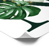 装飾文字N (熱帯葉付) ポスター (角)