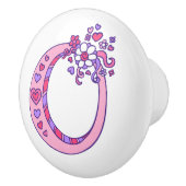 装飾文字Oハンドルモノグラムのノブ セラミックノブ (右)