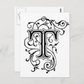 装飾文字T ポストカード (正面/裏面)