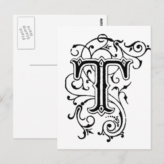 装飾文字T ポストカード (正面/裏面)