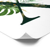 装飾文字X (熱帯葉付) ポスター (角)