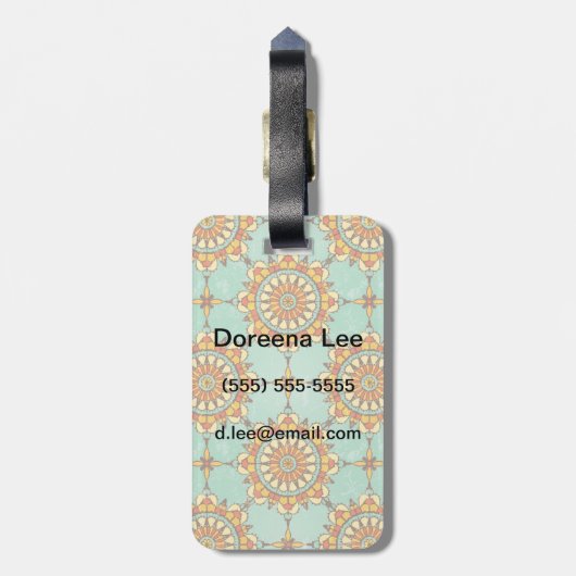 装飾文様 ラゲッジタグ (裏面縦)