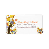 装飾木結婚の住所 ラベル (正面)