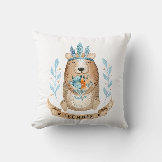 装飾枕を持つ森林動物 クッション (正面)