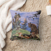 装飾枕「ミステリアスな夕べ」 クッション (ブランケット)