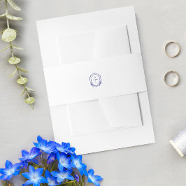 装飾枠カスタムフローラ結婚モノグラム 招待状ベリーバンド