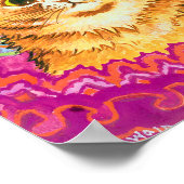 装飾柄の猫、ルイ・ワイン ポスター (角)