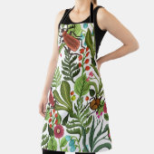 装飾植物と昆虫:シームレスなデザイン。 エプロン (インサイチュ)