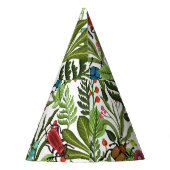 装飾植物と昆虫：シームレスなデザイン。 パーティーハット (裏面)