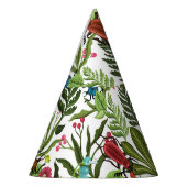 装飾植物と昆虫：シームレスなデザイン。 パーティーハット (左)