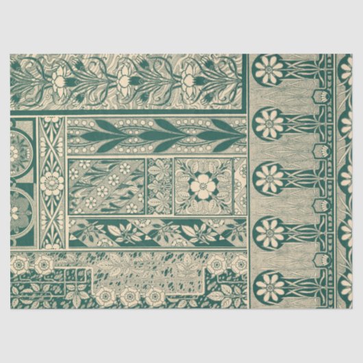 装飾植物性アールヌーボー模様 薄葉紙 (正面)