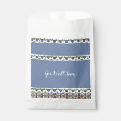 装飾模様のある青 フェイバーバッグ (正面)