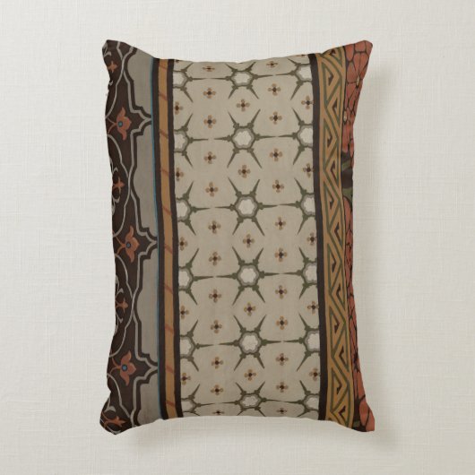 装飾模様を有する織機織物 アクセントクッション (正面(垂直))