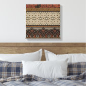 装飾模様を有する織機織物 キャンバスプリント (インサイチュ (寝室))