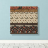 装飾模様を有する織機織物 キャンバスプリント (インサイチュ (ウッドフロア))