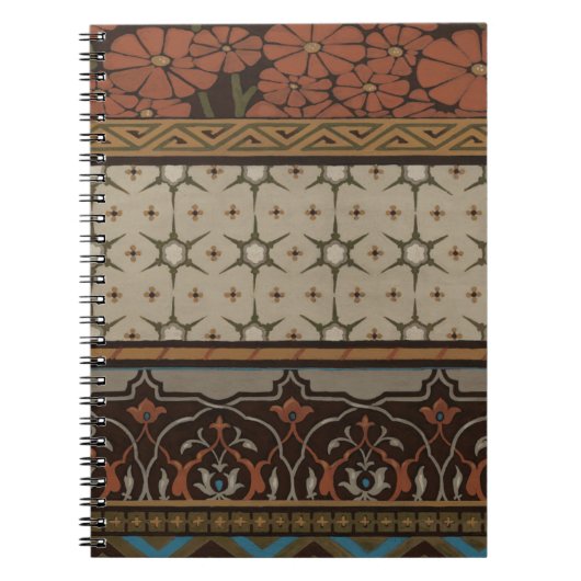 装飾模様を有する織機織物 ノートブック (正面)