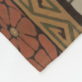 装飾模様を有する織機織物 フリースブランケット (角)