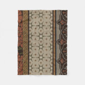 装飾模様を有する織機織物 フリースブランケット (正面)