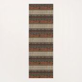 装飾模様を有する織機織物 ヨガマット (裏面)