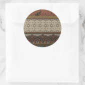 装飾模様を有する織機織物 ラウンドシール (バッグ)