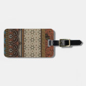 装飾模様を有する織機織物 ラゲッジタグ (正面横)