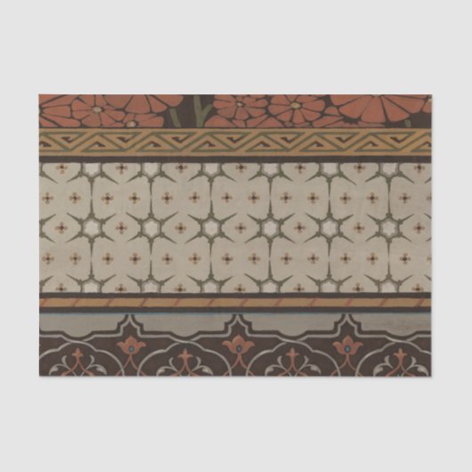 装飾模様を有する織機織物 薄葉紙 (正面)