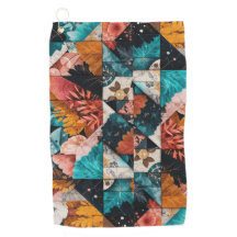 装飾模様ゴルフタオル