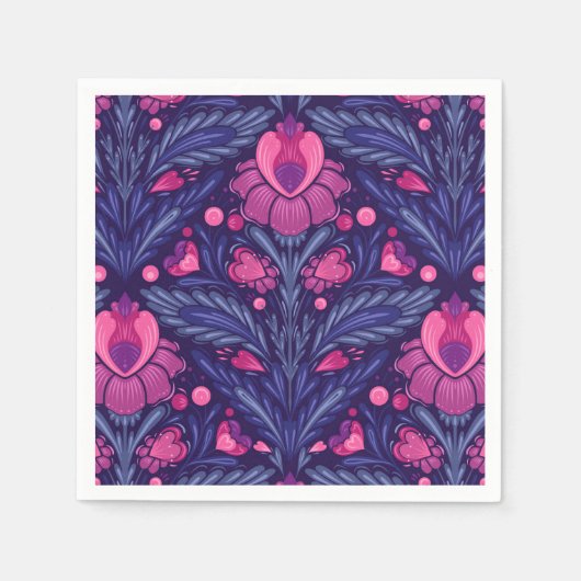 装飾模様(ハート) スタンダードカクテルナプキン (正面)