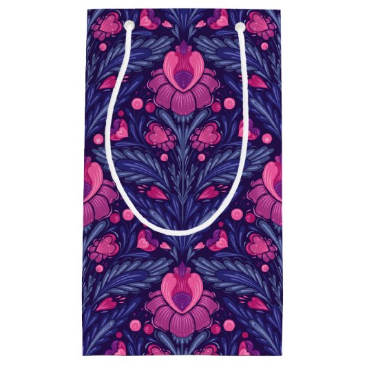 装飾模様(ハート) スモールペーパーバッグ (正面)