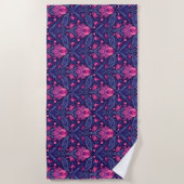 装飾模様(ハート) ビーチタオル (正面)