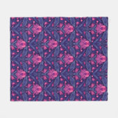 装飾模様(ハート) フリースブランケット (正面(横))