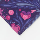 装飾模様(ハート) フリースブランケット (角)