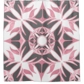 装飾模様、抽象芸術、エレガントデザイン シャワーカーテン (正面)