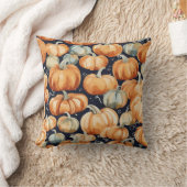 装飾水カラーカボチャをテーマにした クッション (ブランケット)