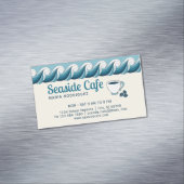 装飾渦巻形の海波CC0081ビーチ会社 マグネット名刺 (インサイチュ)