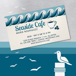 装飾渦巻形の海波CC0081ビーチ会社 マグネット名刺