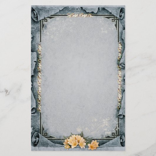 装飾灰色 便箋 (正面)