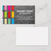 装飾爪、 ネイル |レザーテクスチャの背景 名刺 (正面/裏面)