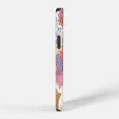装飾牡丹:カラフル花柄。 iPhoneケース (右側面)