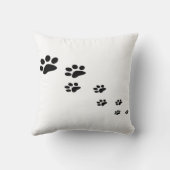 装飾犬の足のアニマルプリントパターン クッション (裏面)