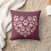 装飾犬の足のアニマルプリントパターン クッション (ブランケット)