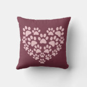 装飾犬の足のアニマルプリントパターン クッション (裏面)